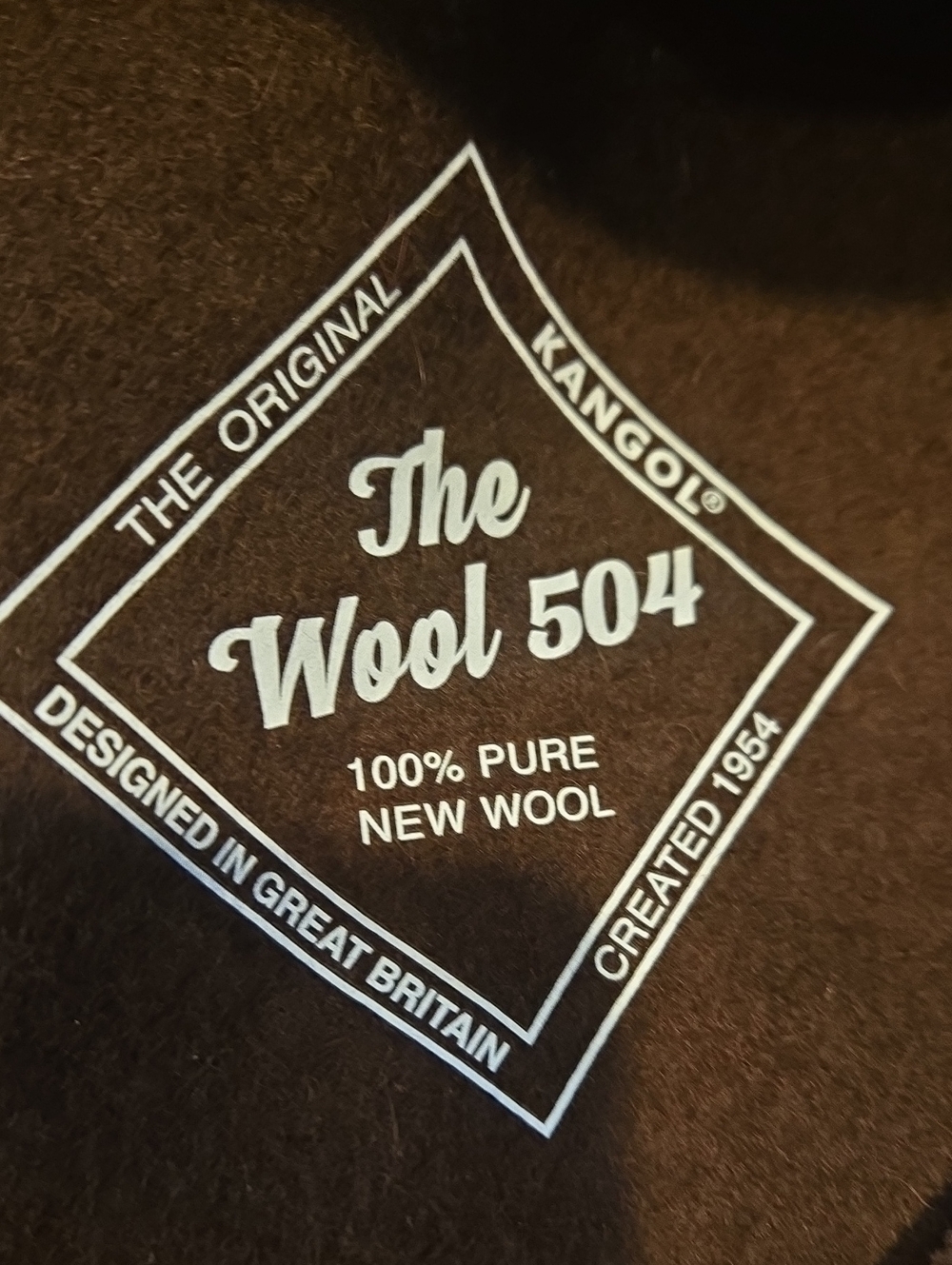 Kangol "The Wool 504" 100% Pure New Wool Brown Cap - Picture 6 of 7